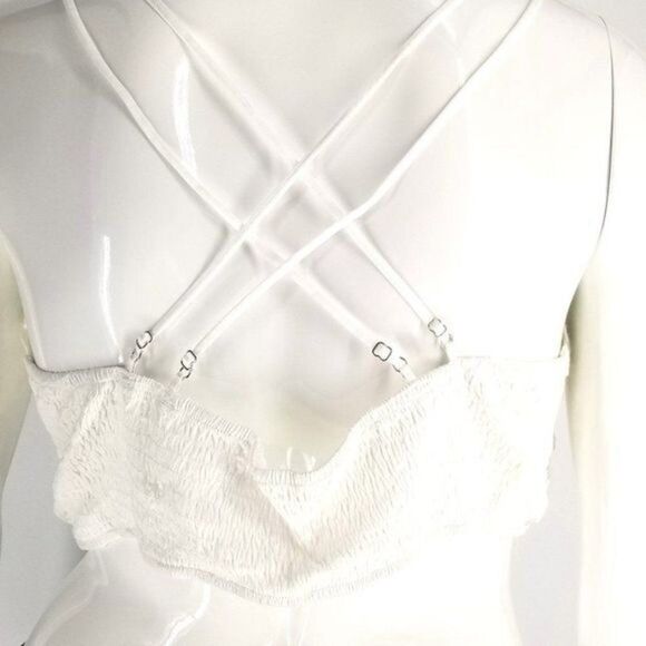 Demure White Lace Cropped Bralette Plus Size 1X-3X NEW - Picture 5 of 5
